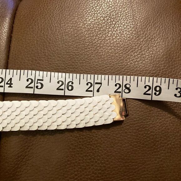 Vintage Ivory Colored Expandable Scales Belt main image 15